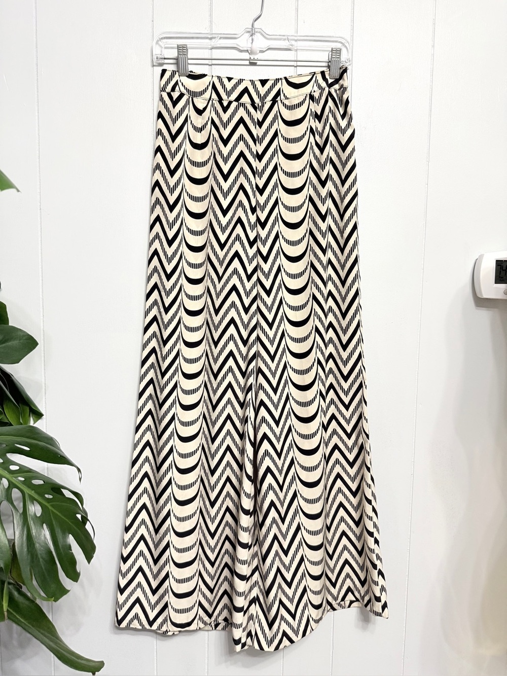 Ark & Co Black & Cream Graphic wide leg Pants